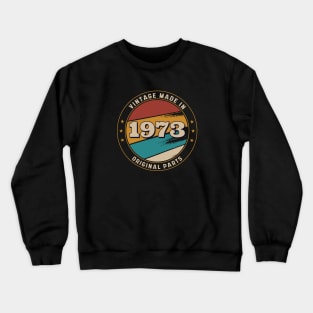 Vintage, Made in 1973 Retro Badge Crewneck Sweatshirt